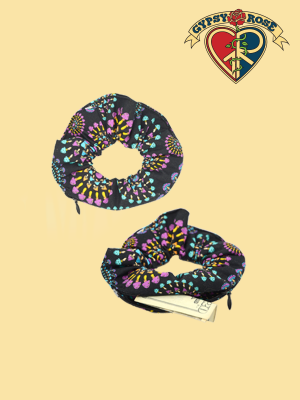 Cotton Mushroom Print Secret Pocket Scrunchie