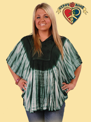 PSYCHEDELIC SOUL EMBROIDERED TYE DYE BLOUSE