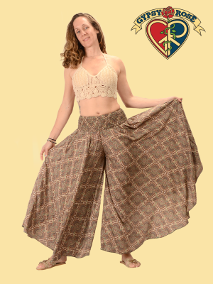 Wide Leg Silk Pants