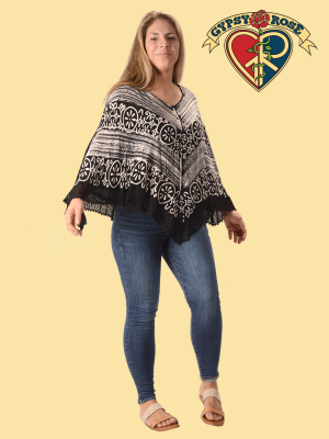 Lace Batik Poncho