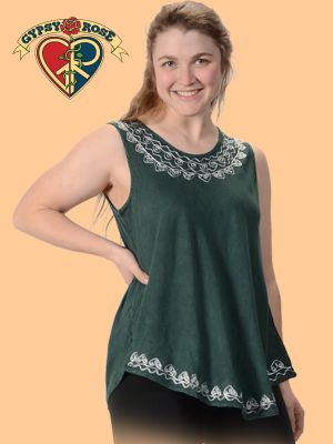Acidwash Sleeveless Top