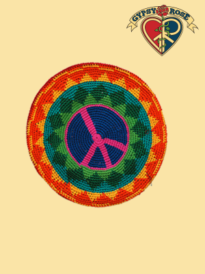 PEACE SIGN CROCHET TAM
