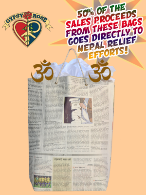 Green Preservation Society Recycled Newspaper Shopping Bag - Large