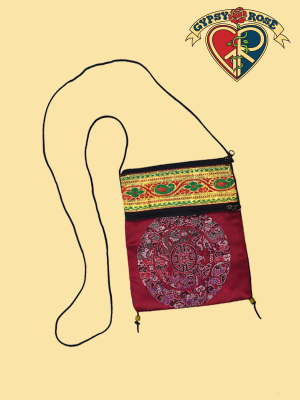 Mandala Three Pocket Embroidered Passport Pouch
