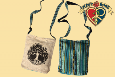 Tribal Tree Hemp and Cotton DJ Bag