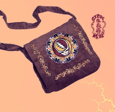 GRATEFUL DEAD CORDUROY TOTE SACK WITH STEAL YOUR FACE EMBROIDERY