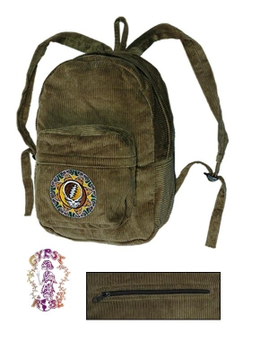 GRATEFUL DEAD CORDUROY TRIBAL STEAL YOUR FACE BACKPACK