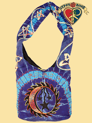 CELESTIAL ZEN AARI EMBROIDERY COTTON PEDDLER BAG