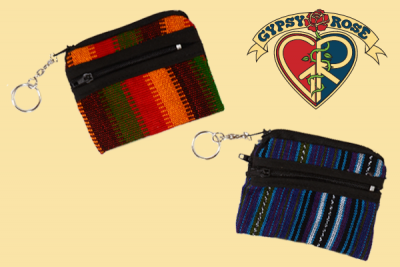 BIGGY SMALL JASPE 3 ZIP KEYCHAIN COIN POUCH