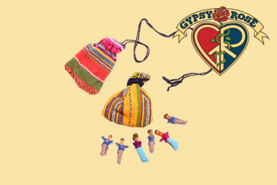 NO HURRY TO WORRY LIL' JASPE POUCH WITH 6 WORRY DOLLS