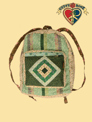 Tour Daze Diamond Patchwork Cotton Calico Backpack