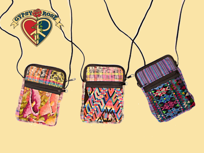 Fine Connection Recycled Corte and Huipile Phone Pouch