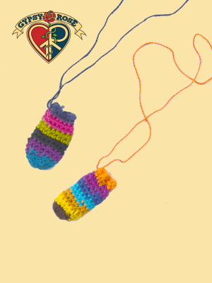 Hand Crochet Mini Healing Crystal Pouch