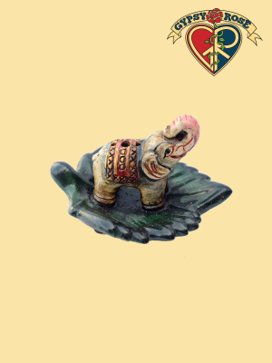 Hand Painted Lucky Elephant Incense Burner