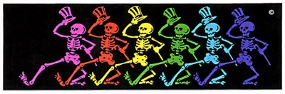 Grateful Dead Mini Rainbow Skeletons Sticker