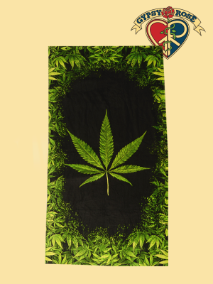 Cannibis Leaf Garden Towel
