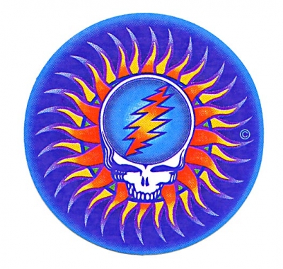 Grateful Dead Steal Your Face Sun In Purple Sticker