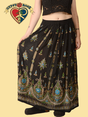 MAGIC CARPET RIDE SEQUINED LONG SKIRT