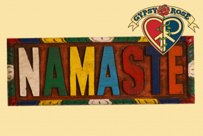 "Namaste" Painted Wooden Wall Plaque