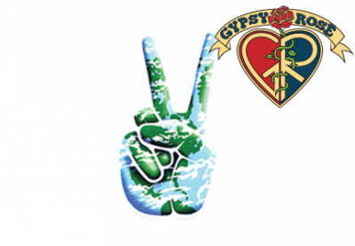 EARTH PEACE FINGERS WINDOW STICKER