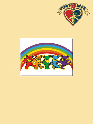 Grateful Dead Rainbow Dancing Bear Magnet