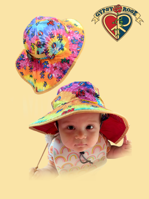 Grateful Dead Tye Dye Dancing Bears Sun Hat