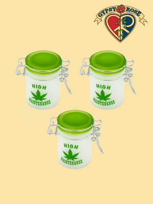 Frosted High Maintenance Mini Stash Jar3 Piece Set