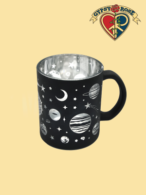 Black Frosted Galaxy Large Coffee Mug