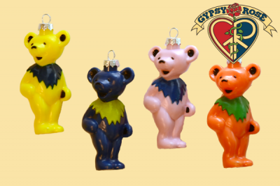 GRATEFUL DEAD DANCING BEAR ORNAMENTS