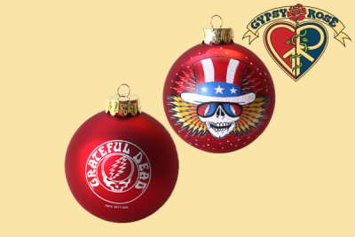 80MM GRATEFUL DEAD GLASS BALL ORNAMENT