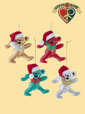 G.D. Bear With Santa  Hats Ornament
