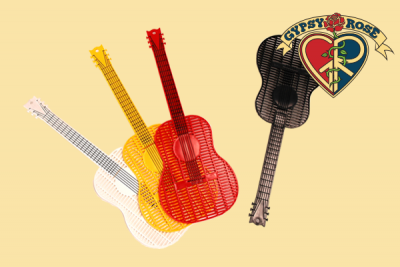 ASSORTED COLOR GUITAR FLYSWATTER
