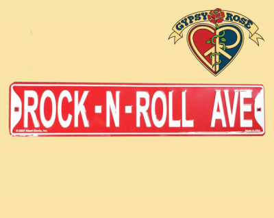 Rock N Roll Street Sign