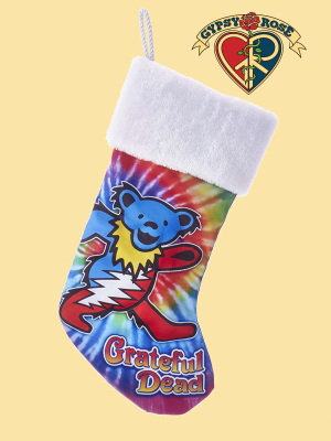 19 inch Grateful Dead Tye Dye Bear Print Stocking