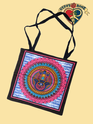 Hamsa Mandala Carry All Sack Tote Bag