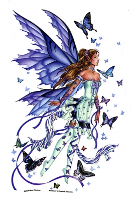 LAVENDER SERENADE FAIRY WINDOW STICKER