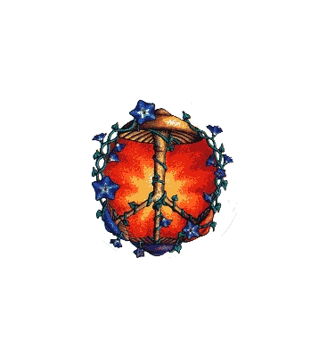 MUSHROOM PEACE WINDOW STICKER