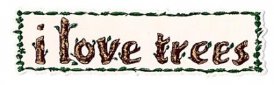 I LOVE TREES SMALL BUMPER STICKER