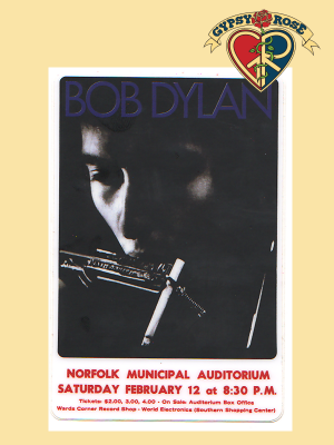Bob Dylan Norfolk Auditorium Sticker