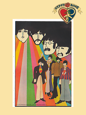 Beatles Yellow Sub Rainbow Sticker