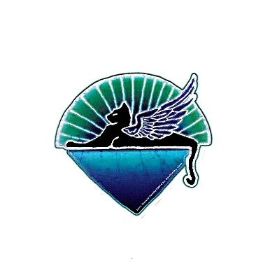 Small Winged Cat Sticker