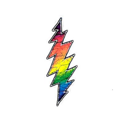 Grateful Dead Small Batik Lightning Bolt Sticker