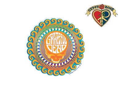 Grateful Dead Steal Your Face Spiral Sticker