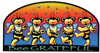 Bee Grateful Grateful Dead Dancing Bear Bees Sticker