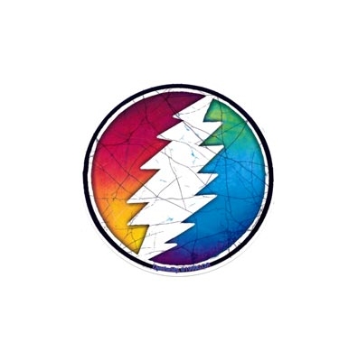 Rainbow Bolt Round Sticker