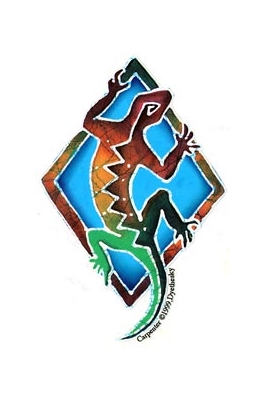 Red Gecko Sticker