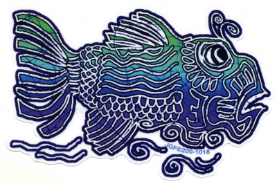 Jerry Garcia Fish Sticker