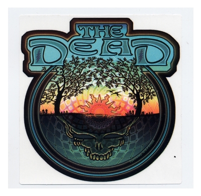 THE DEAD STEAL YOUR FACE TREES & SUN WINDOW STICKER