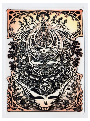 GRATEFUL DEAD REPEATING STEAL YOUR FACE STICKER