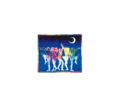 DANCING IN NIGHT WINDOW STICKER